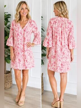 Lilly Pulitzer Danika Tunic Dress – Raspberry Rouge Animal Magnetism – Size 6
